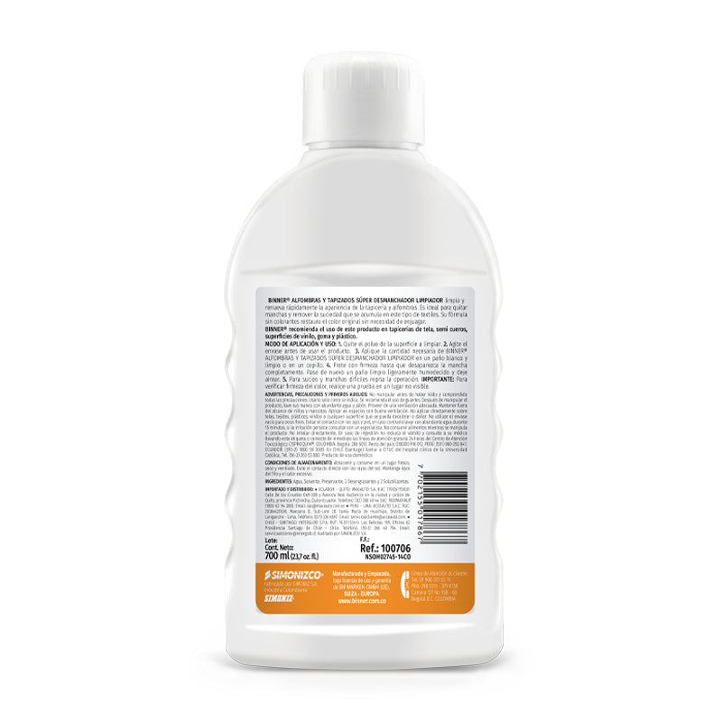 DESMANCHADOR Y LIMPIADOR DE ALFOMBRAS Y TAPIZADOS 700 ML 4