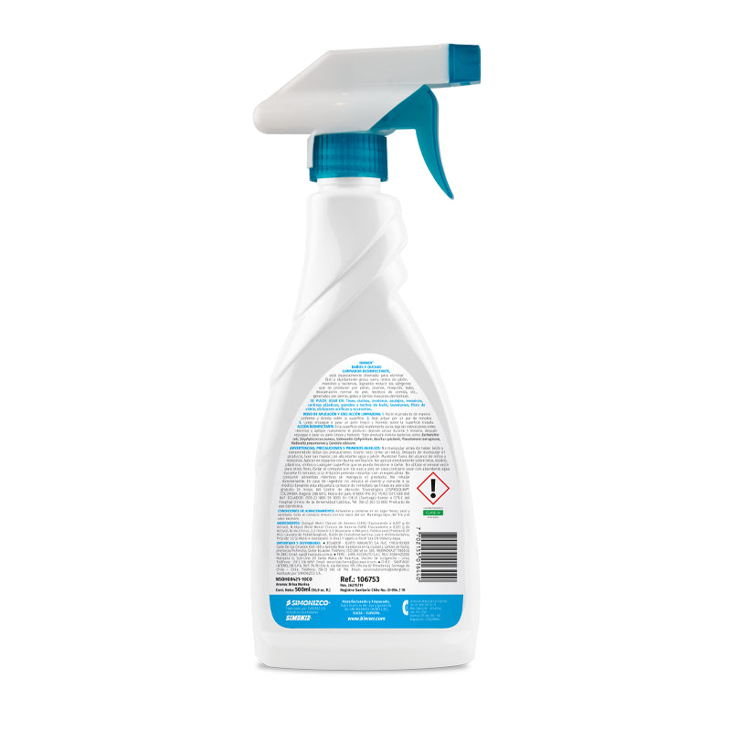 LIMPIADOR DESINFECTANTE BAÑOS Y DUCHAS 500 ML 4