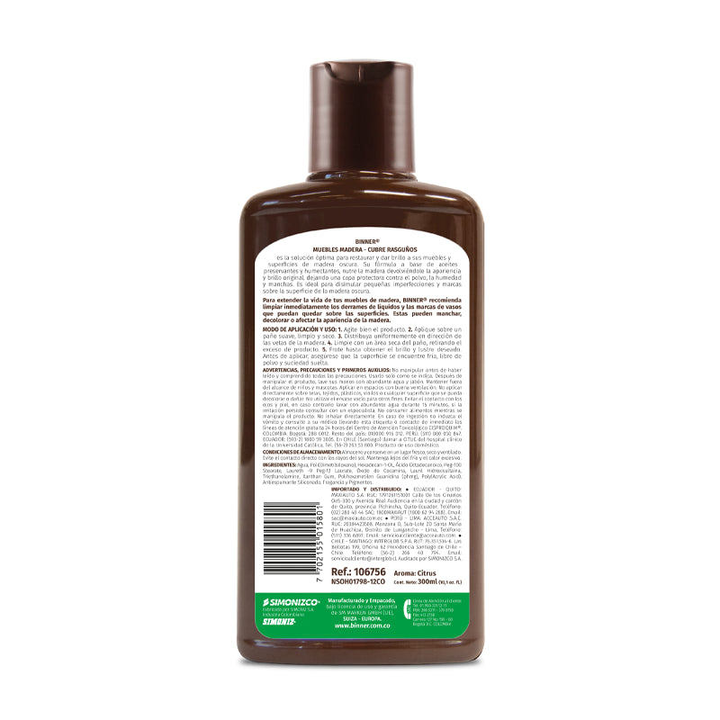 CUBRE RASGUÑOS PARA MUEBLES DE MADERA 300 ML 4