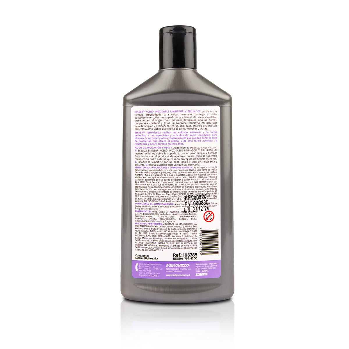 Limpiador y Brillador Acero Inoxidable 500 ML
