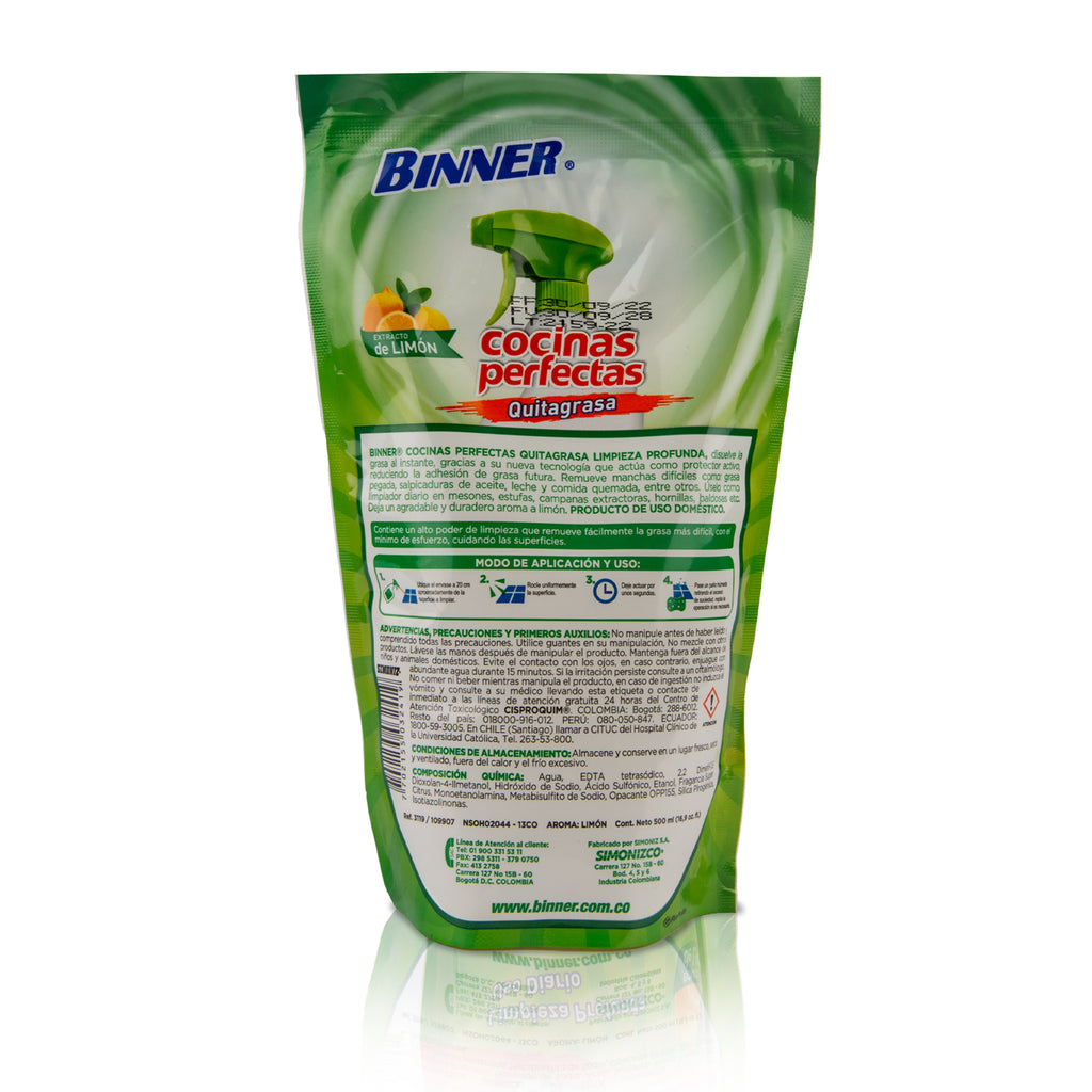 Quitagrasa Cocinas Perfectas 500 ML Repuesto