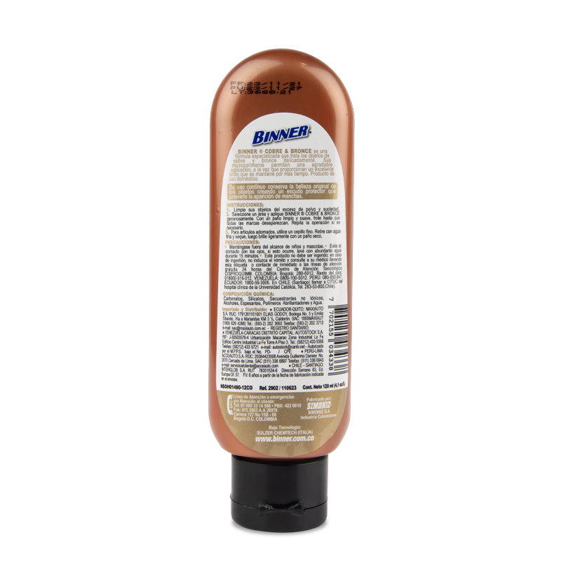 DESMANCHADOR Y BRILLADOR COBRE Y BRONCE 120 ML 4