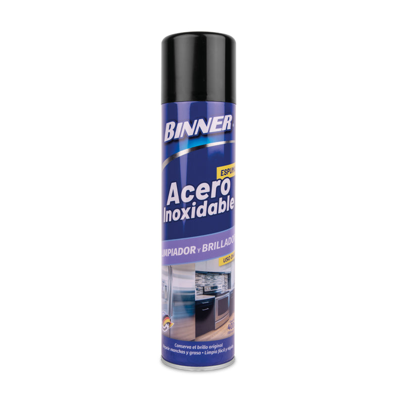 LIMPIADOR Y BRILLADOR DE ACERO INOXIDABLE EN ESPUMA 400 ML