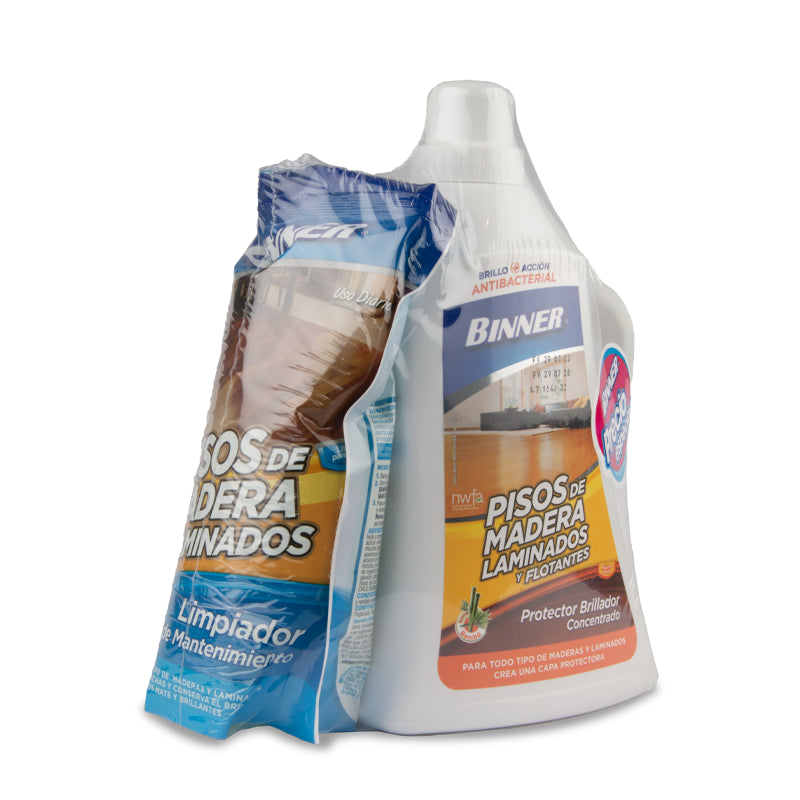 PROTECTOR CONCENTRADO PISOS DE MADERA 1.900 ML + DOYPACK LIMPIADOR DE MANTENIMIENTO 500 ML 2