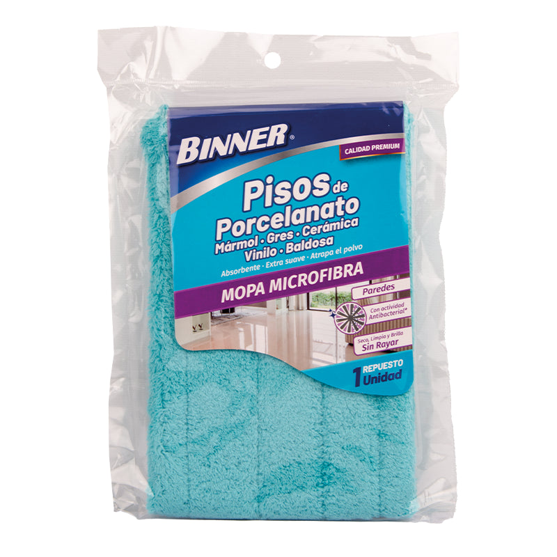 REPUESTO MOPA DE MICROFIBRA PISOS DE PORCELANATO