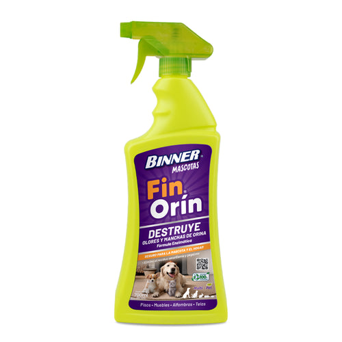 Fin Orín Binner 700 ml atomizador para eliminar olor y manchas de orina de mascotas