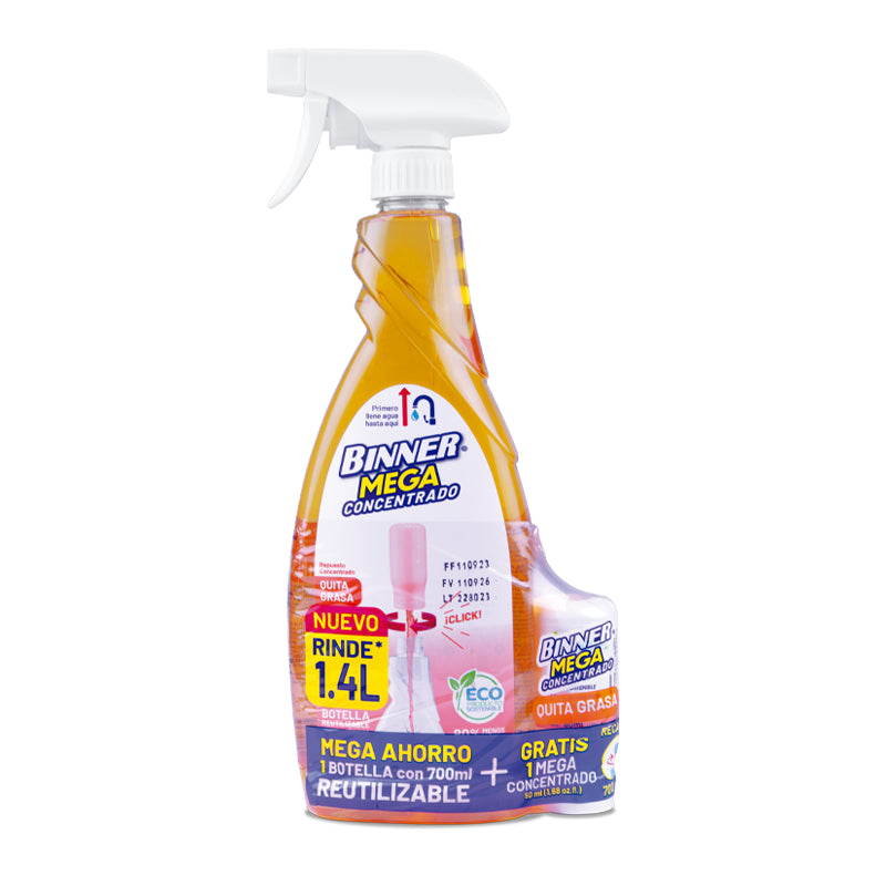 MEGACONCENTRADO BINNER QUITAGRASA 700 ML +1M