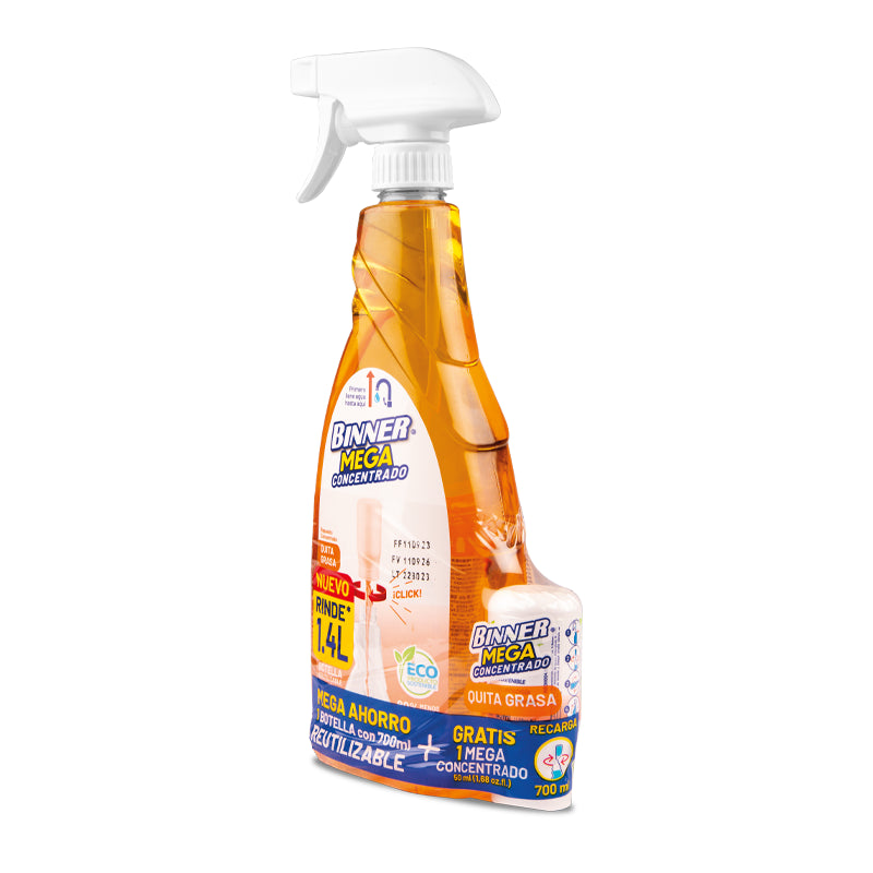 MEGACONCENTRADO BINNER QUITAGRASA 700 ML +1M 2