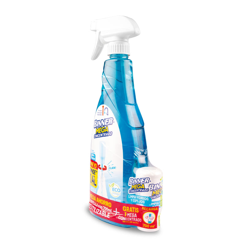 MEGACONCENTRADO BINNER LIMPIAVIDRIOS 700 ML +1M 2