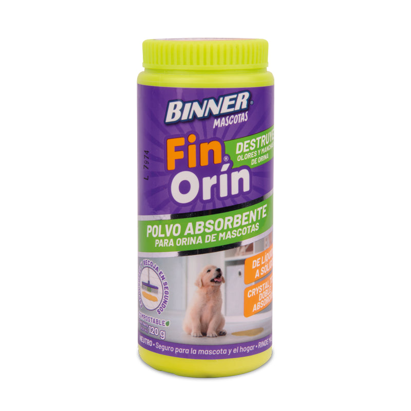 FINORÍN POLVO ABSORBENTE PARA ORINA DE MASCOTAS 120 g