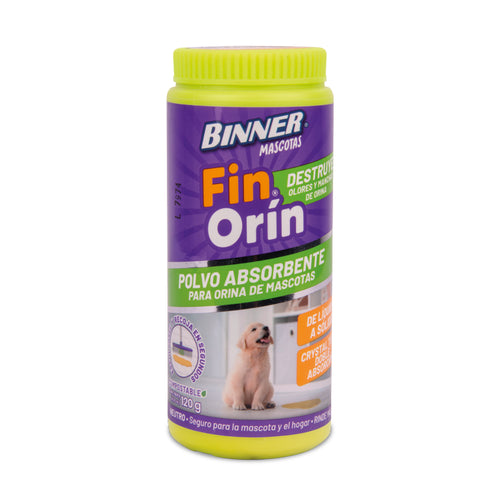 FINORÍN POLVO ABSORBENTE PARA ORINA DE MASCOTAS 120 g