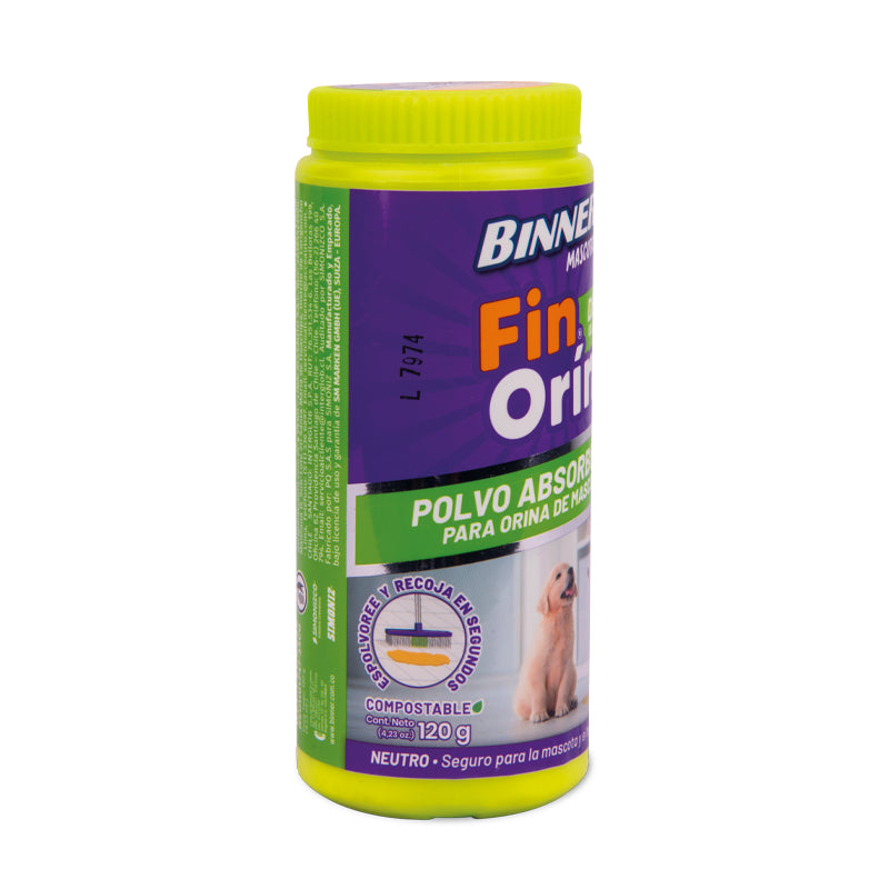 FINORÍN POLVO ABSORBENTE PARA ORINA DE MASCOTAS 120 g 2