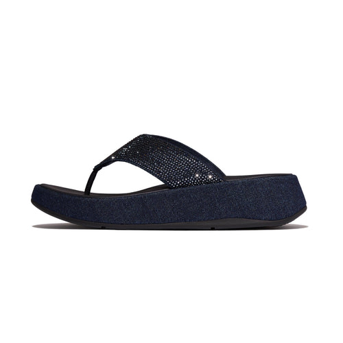F-Mode Sandalias Dedo Denim y Hotfix - Denim Oscuro