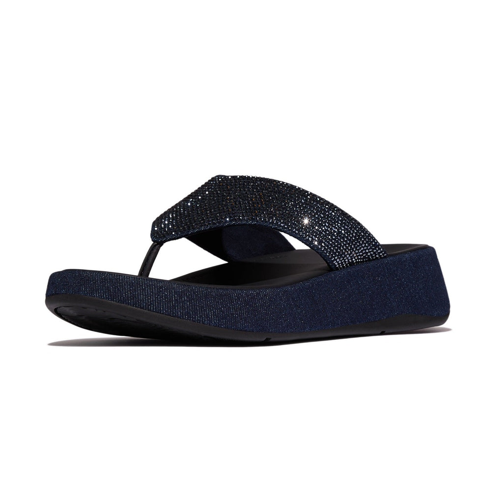 F-Mode Sandalias Dedo Denim y Hotfix - Denim Oscuro